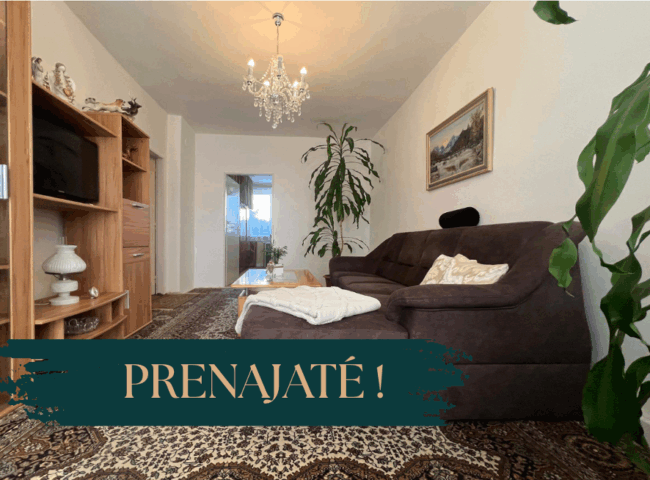 PRENAJATÉ- 3-IZBOVÝ BYT SO ZÁHRADKOU 10 MINÚT OD NITRY- CABAJ-ČÁPOR